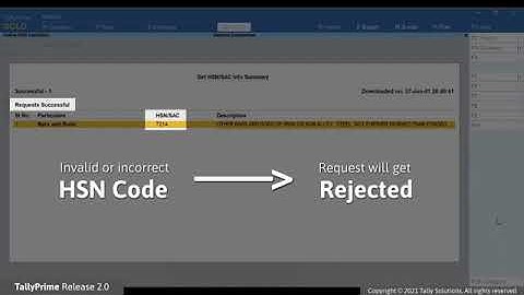 HBS SOLUTIONS PVT. LTD. | How to Validate HSN SAC Info Online in TallyPrime | TallyHelp
