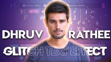 @dhruvrathee Text Animation Effect In Kinemaster | Glitch Text Animation like Dhruv Rathee