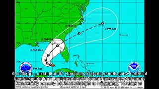 Tropical depression expected to develop soon and head toward Gulf Coast