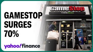 GameStop stock surges 70% before being halted for volatility