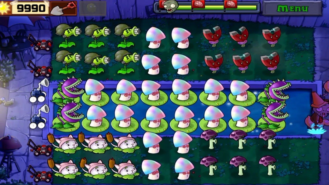 Plants vs Zombies - Adventure Fog Level 7 Walkthrough [ 1080p ] - YouTube