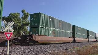 UP Golden State Route:  EMP container train with a repainted hammerhead!  09/06/2017  # 2