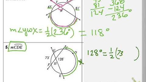 intersecting lines inside a circle