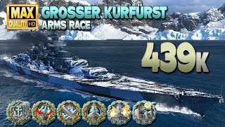 เรือประจัญบาน Grosser Kurfürst: Secondarie สร้างสำหรับเกมยักษ์ - World of Warships