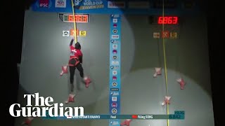 Speed climber Aries Susanti Rahayu breaks world record