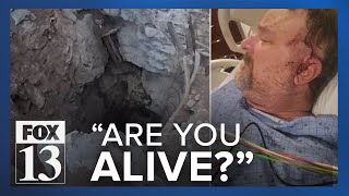 'Are you alive?' Family recalls rescue of man who fell 50 feet down mine shaft