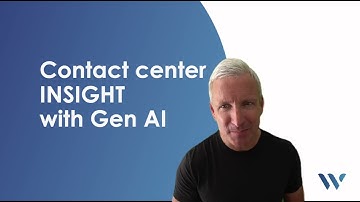 Contact Center INSIGHT with Generative AI