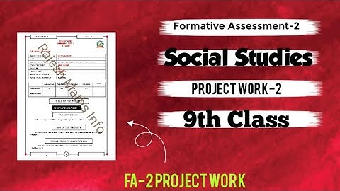 FA-2 Social 9th class Project Work-2 2023-24💯✍️☑️