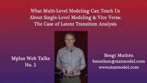 What Multilevel Modeling Can Teach Us: Segment 10 - Lessons learned, RI-LTA