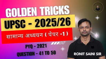 Cracking UPSC Prelims 2025: A Complete Guide | Ronit Saini Sir | PYQ - 2021 - Class - 5