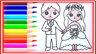 How To Draw A Married Couple | Easy Drawing For Kids