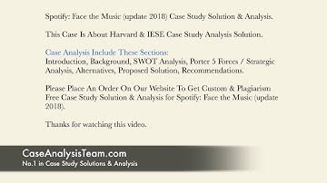 Spotify Face the Music (update 2018) Case Study Solution & Analysis