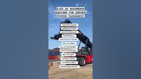 Documents Required for Export Custom Clearance 👩‍💻🇮🇸🛳️🚢🛥️💲