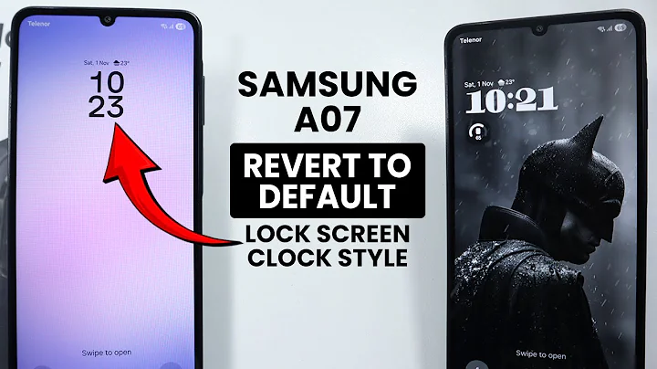 How to Revert to Default Lock Screen Clock Style in Samsung A07