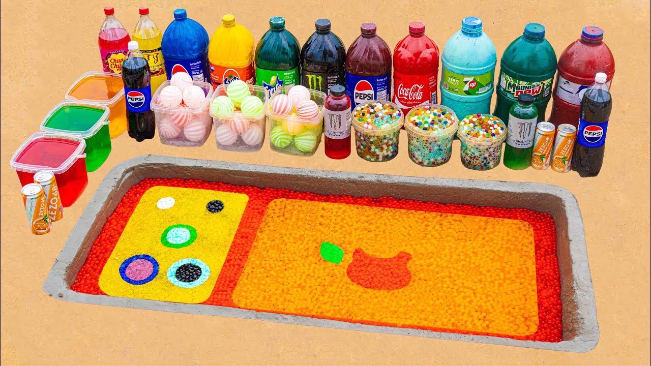 How to Make Giant iPhone 17 Sand Pit with Coca Cola, Pepsi & Mentos