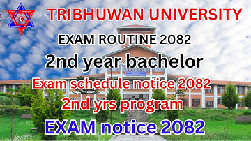 2nd year exam schedule | bbs bsc ba bed 2nd year exam routine 2082 | tu exam notice