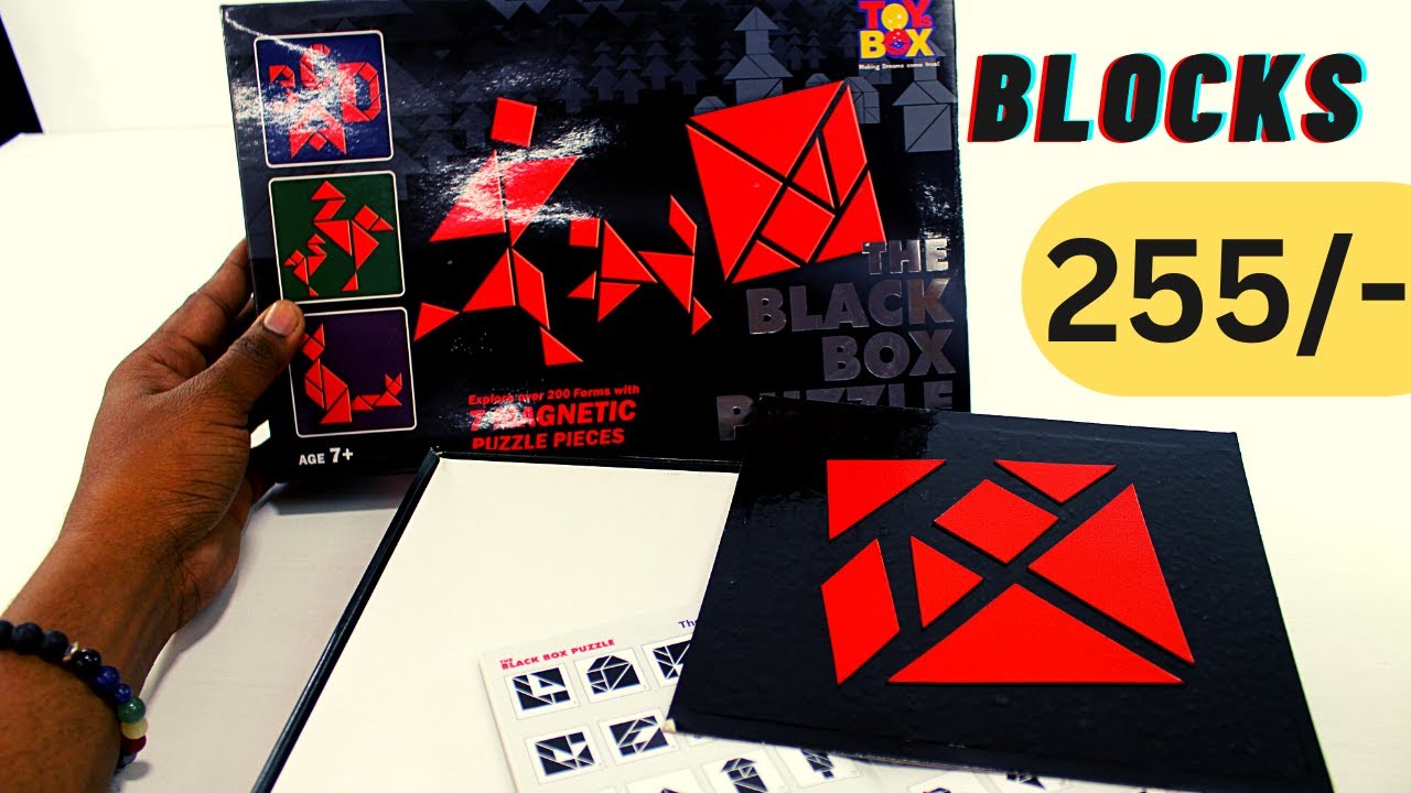 The BLACK BOX puzzle, magical puzzle, red blocks, brain storming puzzle, unboxing toys