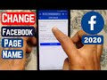 How To Change Facebook Page Name in 2020
