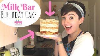 Today i'm showing you how to make the momofuku milk bar birthday cake
... maverick baking style! we'll bake it, assemble it and give a
proper taste test a...