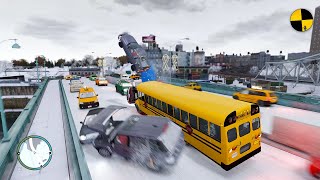 GTA 4 Crazy School Bus Crashes Ep.3