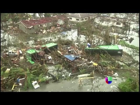 Video: La Destrucción Causada Por El Tifón En Filipinas En Noviembre De