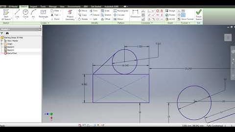 Constraining the sketches in Autodesk Inventor -Beginner tutorial 5