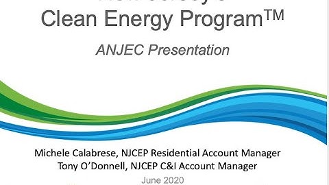 NJ Clean Energy Program ANJEC Webinar