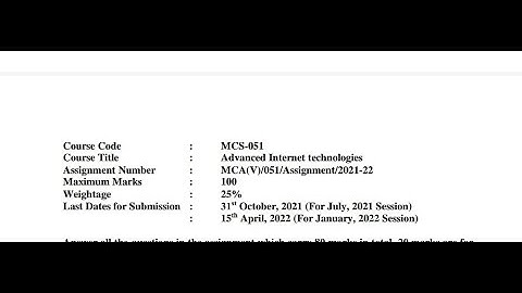 IGNOU MCA MCS-051 SOLVED ASSIGNMENT2021-22|Ignou MCA Solution December 2021-June 2022