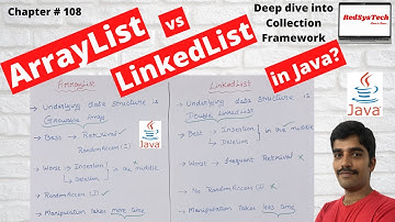 # 108 ArrayList vs LinkedList in Java | Differences between ArrayList and LinkedList|Java|RedSysTech