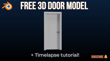 Blender ArchViz Timelapse: 3D Modeling Door + Free 3D Model Download #archviz #b3d