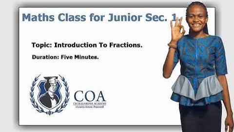 JSS 1 Maths Lesson 6 - Introduction To Fractions. Like, Share And Subscribe.