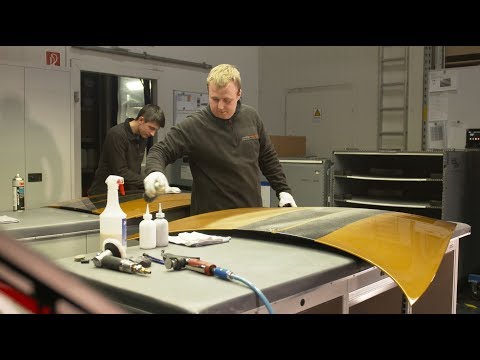 The production process of the 911 Turbo S Exclusive Series – Front Bonnet.