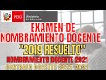 EXAMEN DE NOMBRAMIENTO DOCENTE 2019 DESARROLLADO BIEN EXPLICADO/NOMBRAMIENTO DOCENTE 2021, 2022-2023