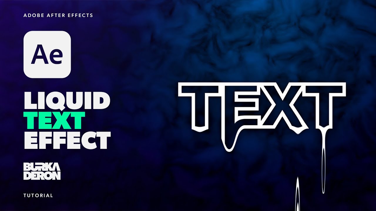 Liquid Text Effect Tutorial in Adobe After Effects No Plugins - YouTube
