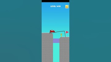 Draw Bridge puzzle level 1419 #gameplay #games #gaming #drawing #game #trending #draw #love #shorts