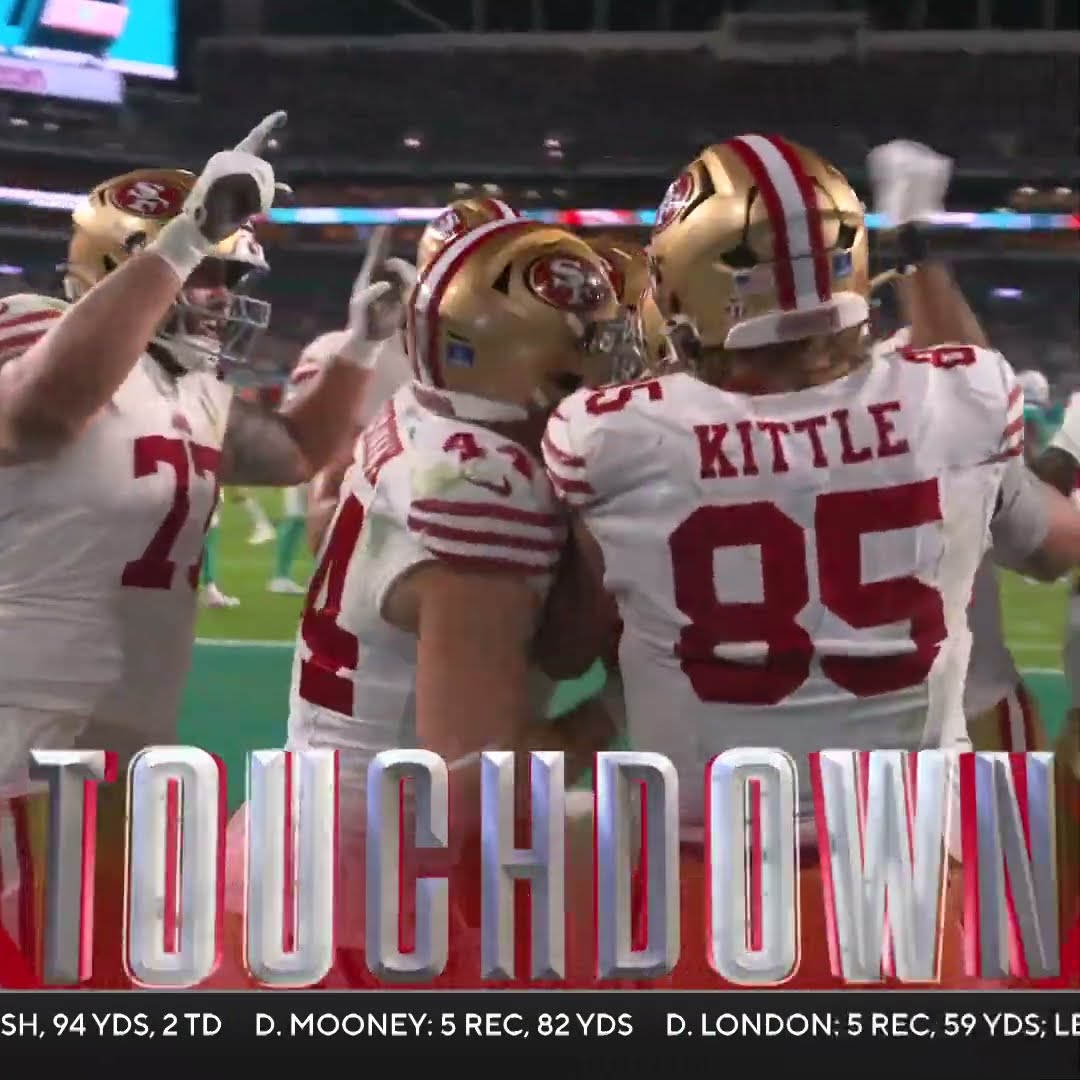Eric Saubert catches for a 3-yard Touchdown vs. Miami Dolphins