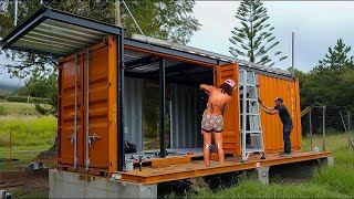 Man Builds Amazing DIY Container House|Low-Cost Housing Start to Finish by @PLAHOUSE-CONTAINER Ep:36