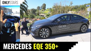 Mercedes EQE 350+ - Quick Look Around and First Ride on the US Roads !