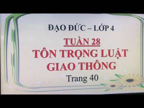 [Đạo đức 4] Tôn trọng luật giao thông - Tuần 28
