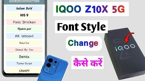 Iqoo Z10x 5g font style setting/How to change font style in iqoo z10x 5g