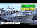 2017 Fleming 55 Cruising Yacht Walkaround Tour - 2020 Fort Lauderdale Boat Show