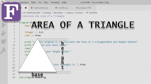 Area of a Triangle - FORTRAN PROGRAMMING