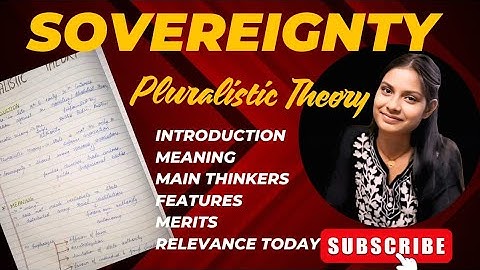 Sovereignty – Pluralistic Theory | Thinkers, Features, Criticism | BA Political Science | Polity 
