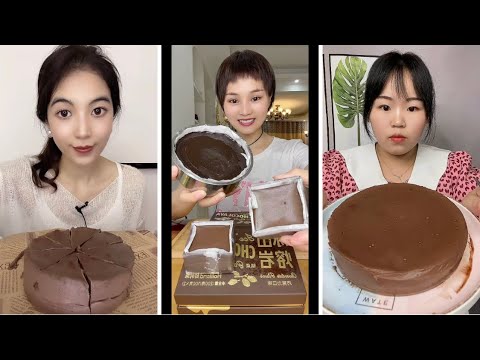 CHOCOLATE MOUSSE CAKE |Dessert Mukbang| Kawaii Mukbang | EatingShow