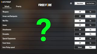 Free Fire Auto Pickup Setting