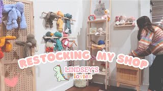 Restock my shop with me! || Crochet Small Business Owner, Studio Vlog, Weekly Updates, Market