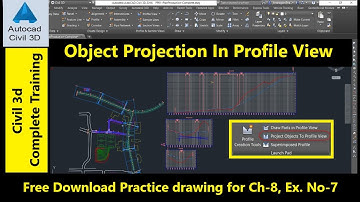 How to Project Objects to Profile View in AutoCAD Civil 3d | Object Projection in Civil 3d 2023