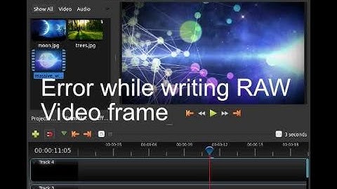 How to fix OpenShot Error "Error while writing RAW video frame"