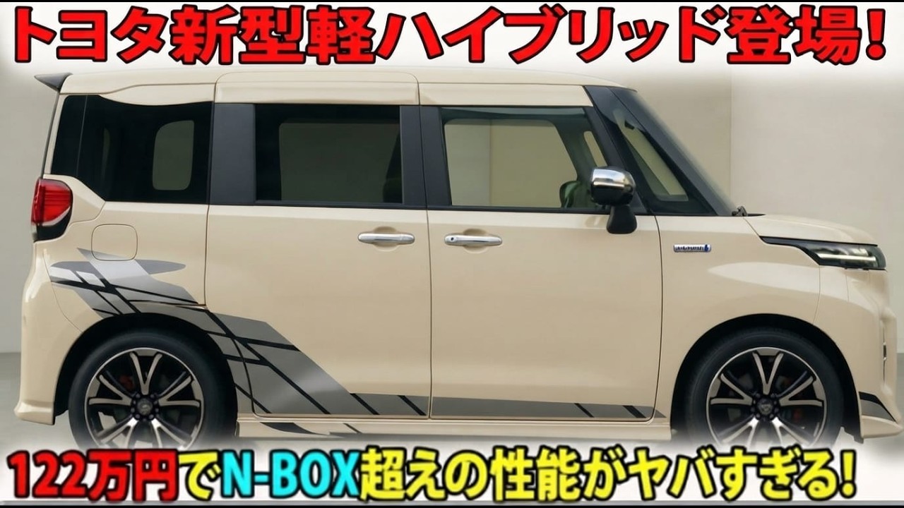 ついに判明！N-BOXを超える新型トヨタ・ハイブリッド軽自動車、122万円 