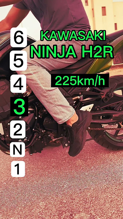 Maximum speed for each gear on a Kawasaki Ninja H2R